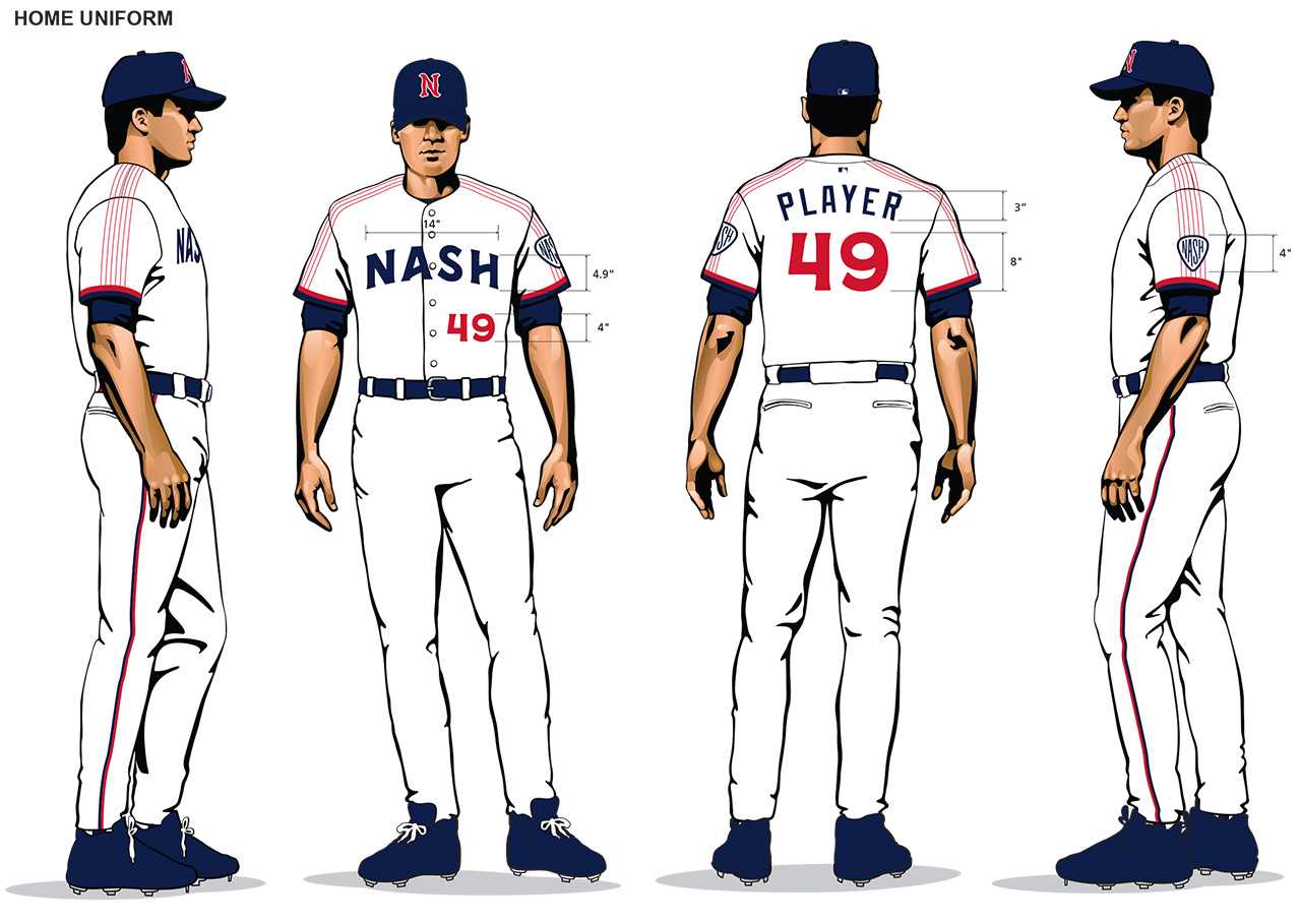 My DD logo and uniforms so far. Nashville Vols. I included some screens of  the uniforms and how it looks in the presentation art. : r/MLBTheShow