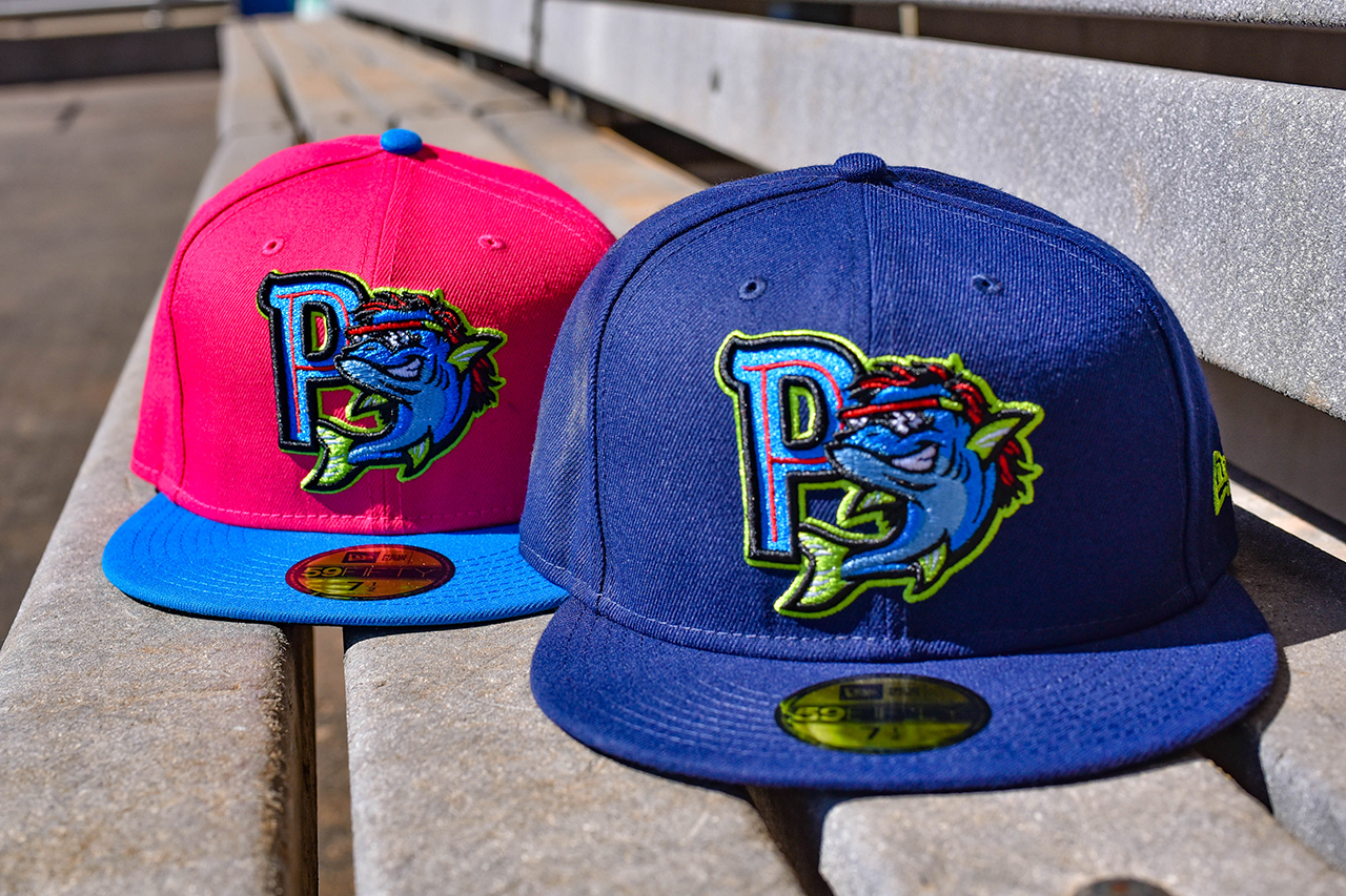 Pink or blue? Which Mullets hat - Pensacola Blue Wahoos