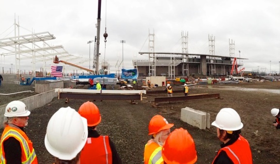 Hillsboro Hops topping-out ceremony