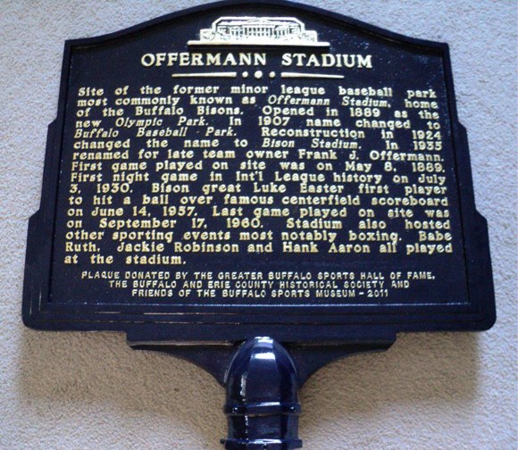 Offermann Stadium plaque