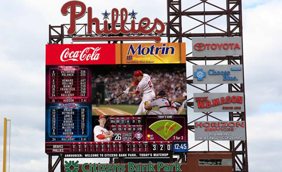 New Phillies scoreboard