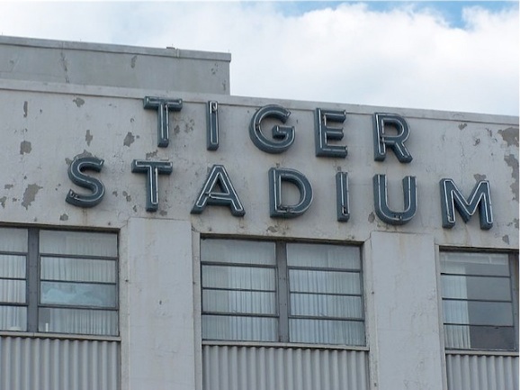 Tiger Stadium neon sign