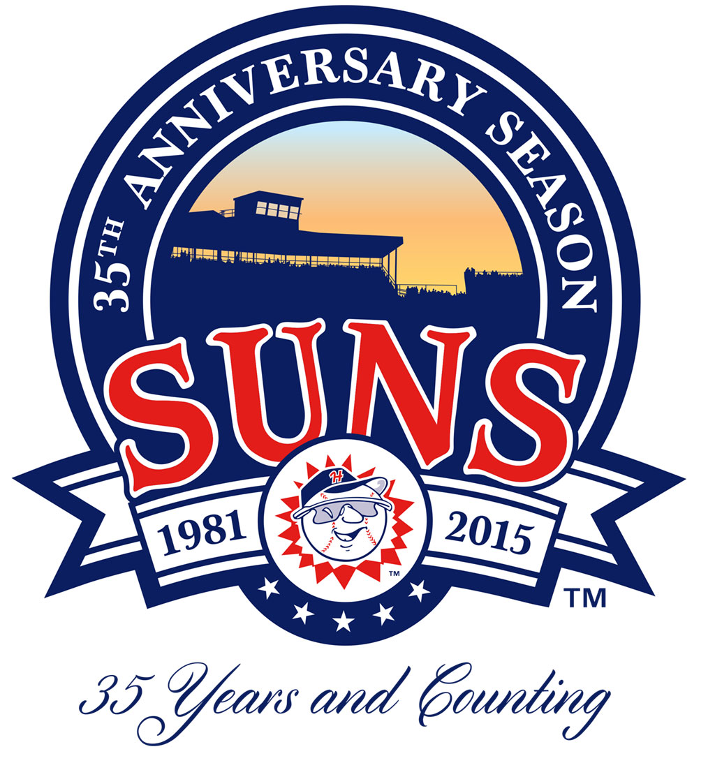 Hagerstown Suns 35th anniversary logo