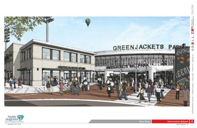 New Augusta GreenJackets ballpark rendering