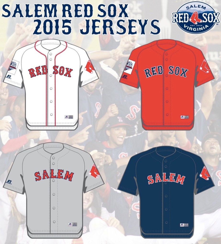 Salem Red Sox 2015 jerseys