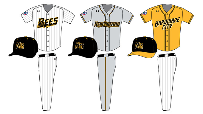 New Britain Bees uniforms