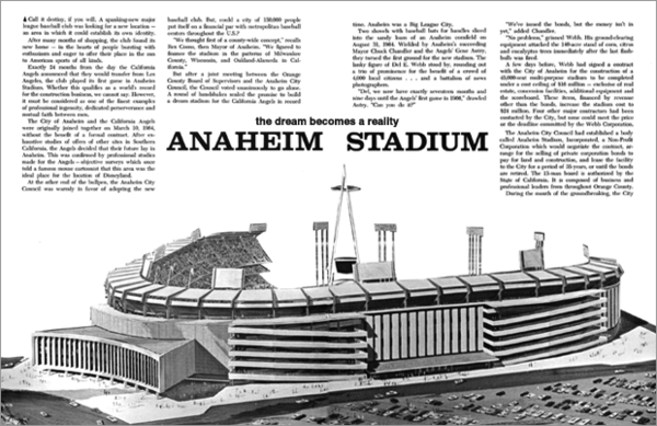Anaheim Stadium opning