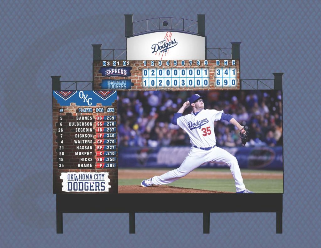 New OKC Dodgers Video Board