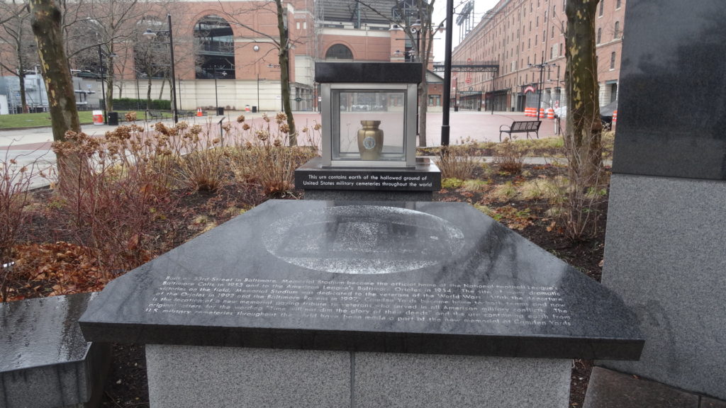 Urn at Camden Yards memorial