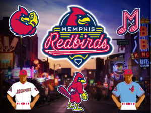 Memphis Redbirds Logo Board 