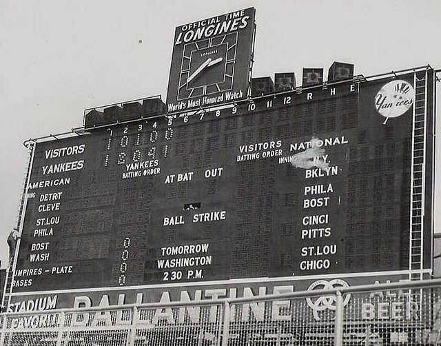 Yankee Stadium scorebord