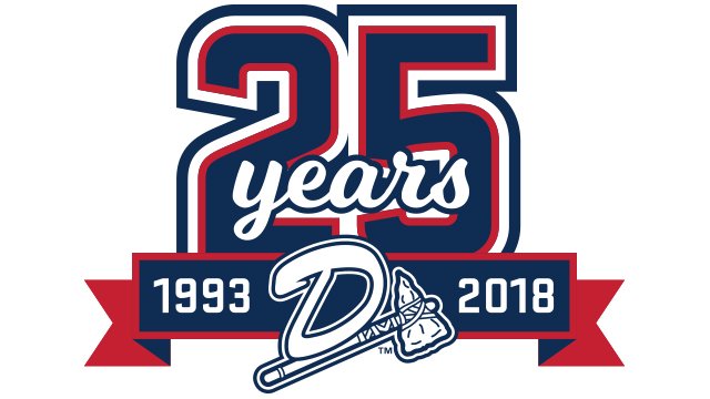 Danville Braves 25 years logo
