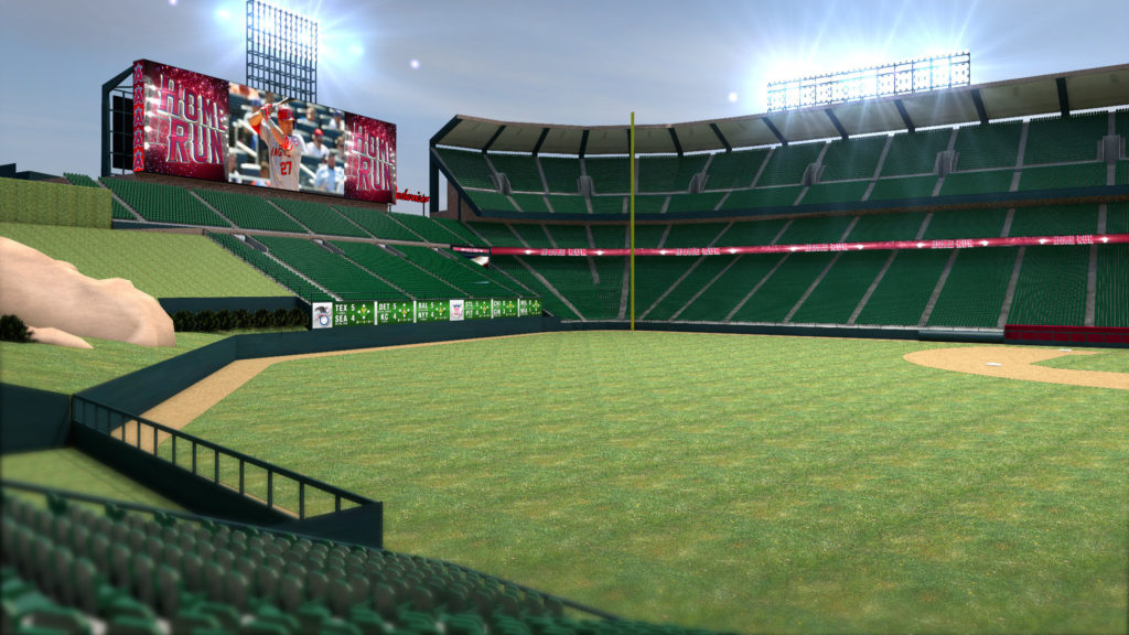 Angel Stadium right field videoboard rendering