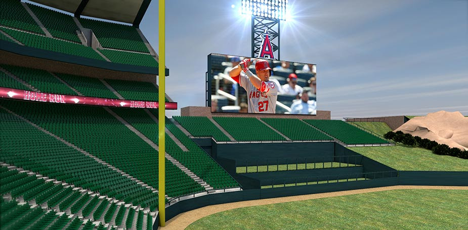 Angel Stadium videoboard rendering