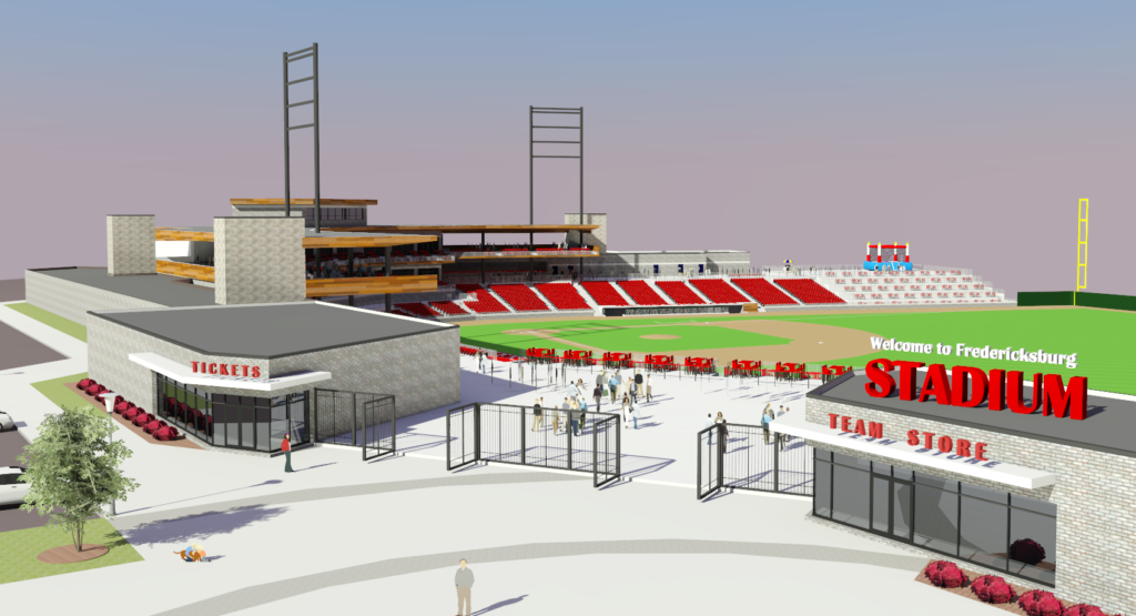 New Fredericksburg ballpark rendering 2