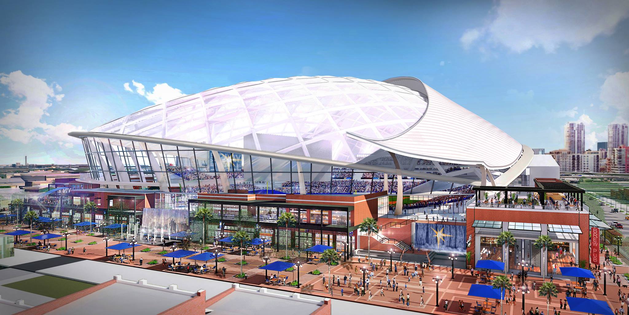 Tampa Bay Rays Ybor City ballpark rendering 2