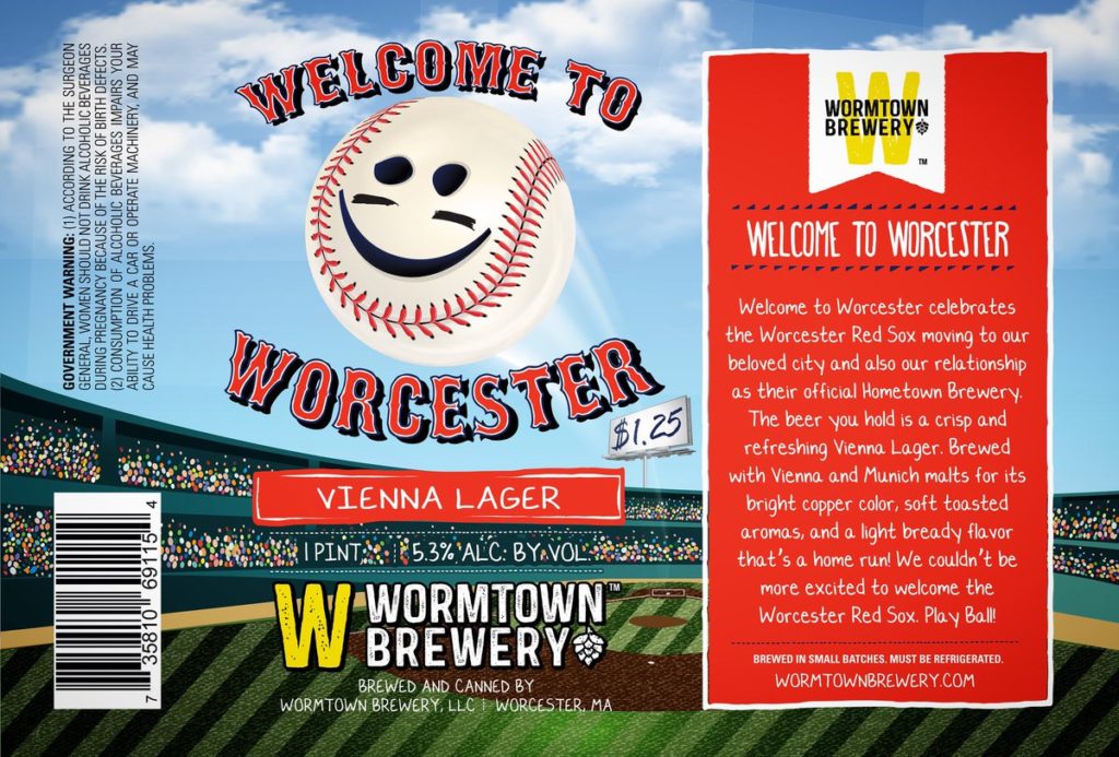 Wormtown Brewery beer label