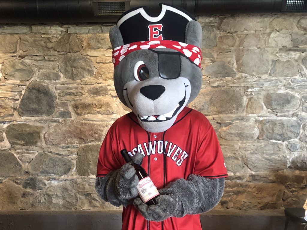 Erie SeaWolves C. Wolf with Double Play Rose