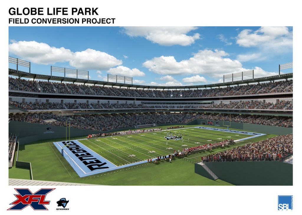 Globe Life Park football Dallas Renegades XFL